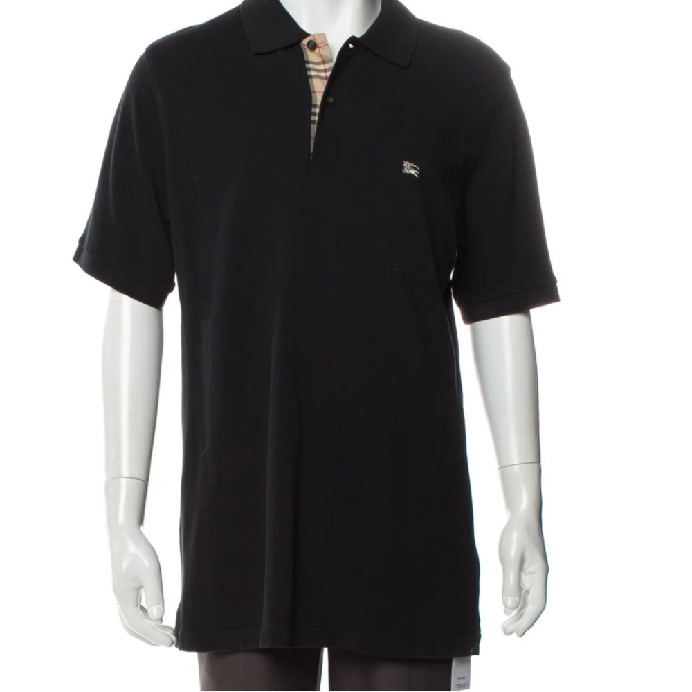 Burberry 100% Cotton Black Polo 🖤✨